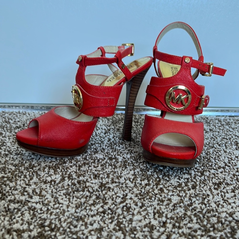 Sexy Red Shoes by Michael Kors. Size 6.5. Never worn…like new!